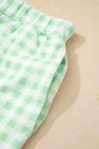 Mint Plaid 2pcs Lounge Set