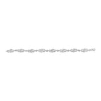 .925 Sterling Silver 1.0 Cttw Diamond Infinity Loop and Swirl Link Bracelet (I-J Color, I2-I3 Clarity) - 7.25" Inches-2