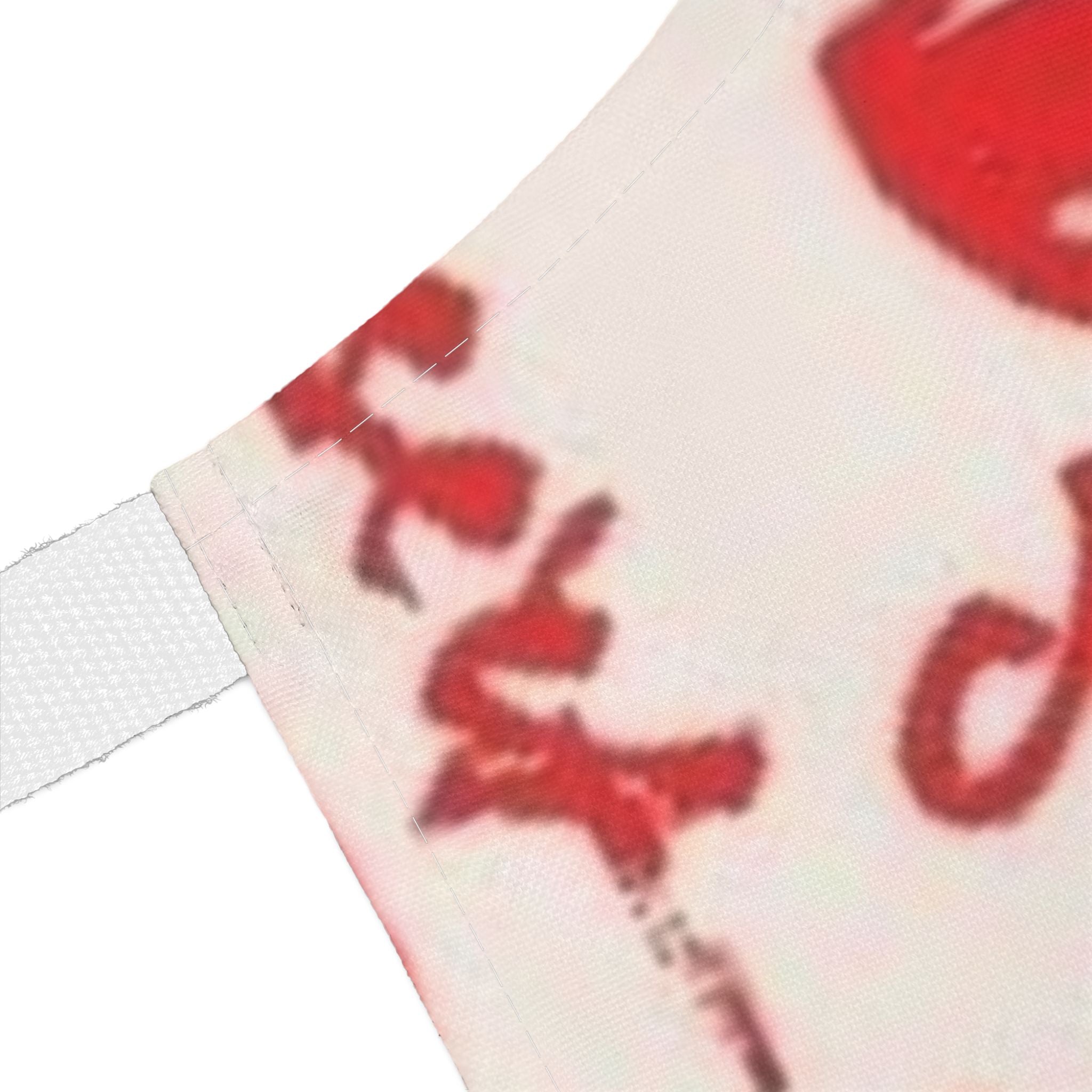 Kitchen Script Apron — Red Cooking Words Design