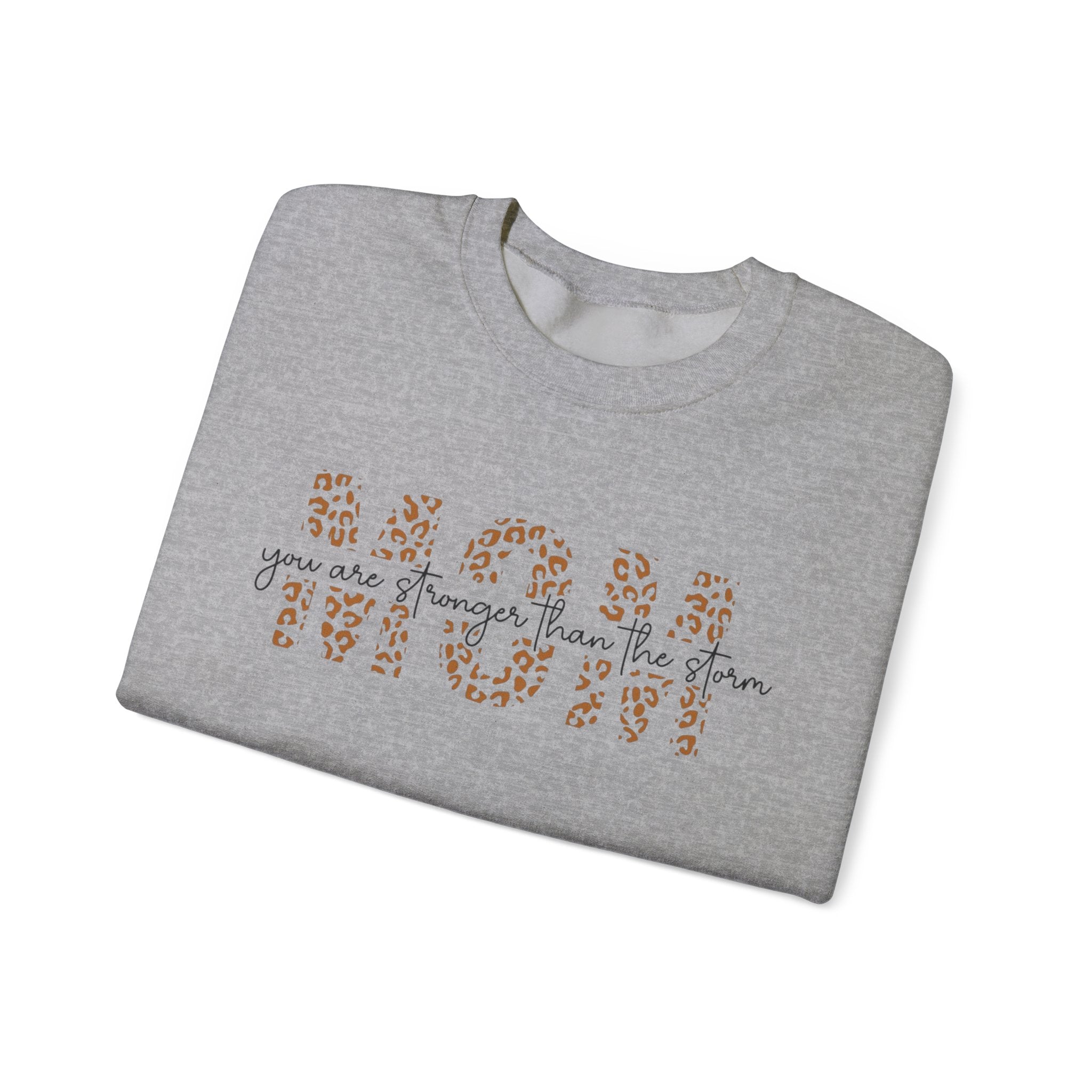 Mom Leopard Print Crewneck Sweatshirt - 'Mom' Script Graphic, Mother's Day Gift