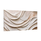 Neutral Abstract Wave Texture Matte Canvas Wall Art