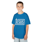 Kids Jesus T‑Shirt — Bold Cross Logo Christian Tee for Boys & Girls