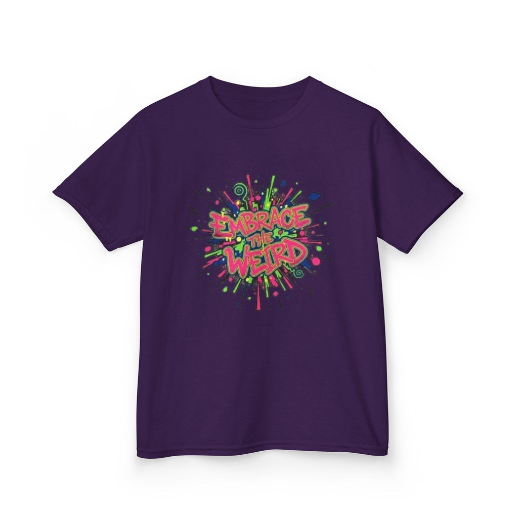 Kids T-Shirt — "Embrace Your Weird" Colorful Splash Graphic