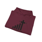 Christian Faith Hoodie — "Get Connected" Signal Bars Cross Design