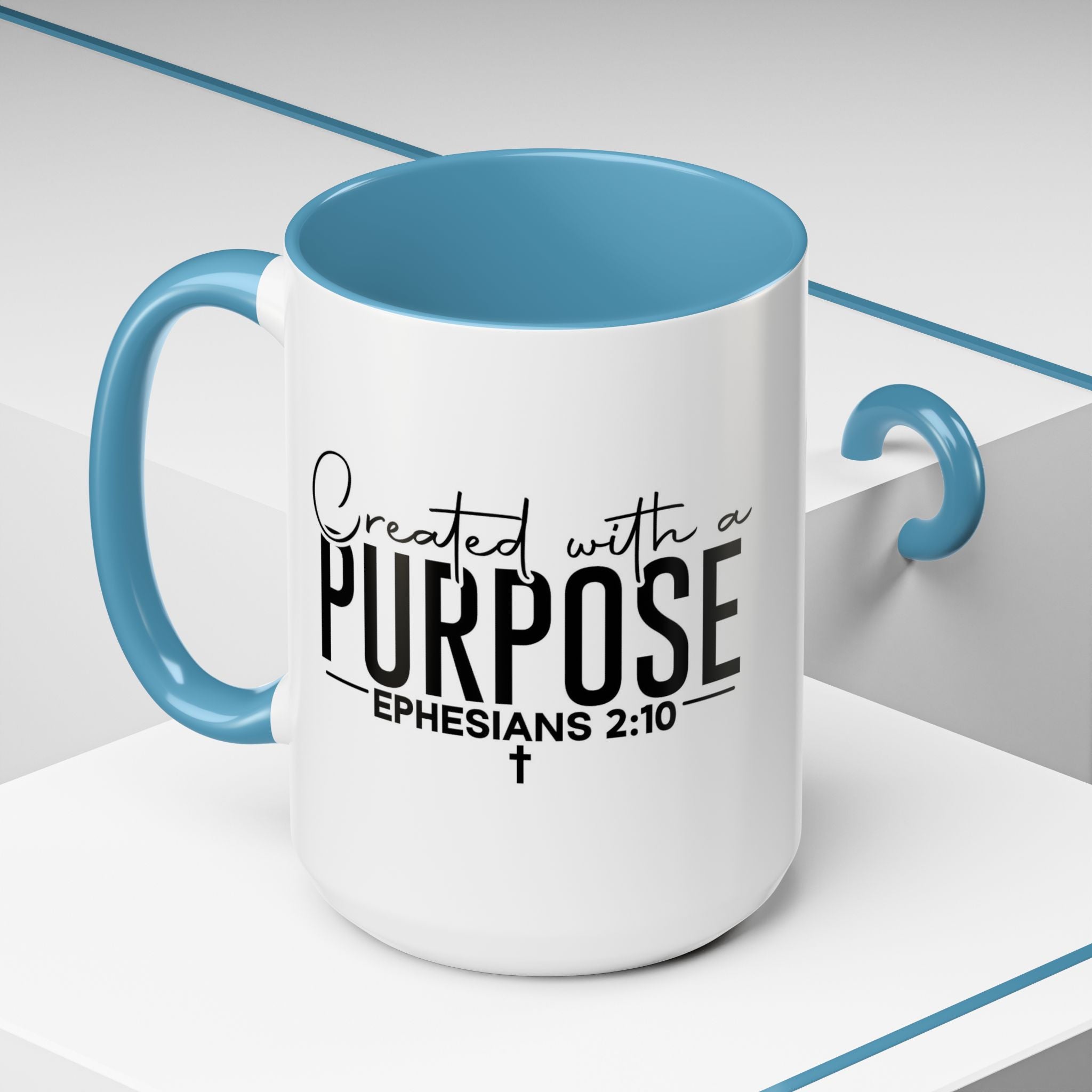 Created with a Purpose Ceramic Mug — Inspirational Ephesians 2:10 Coffee Cup