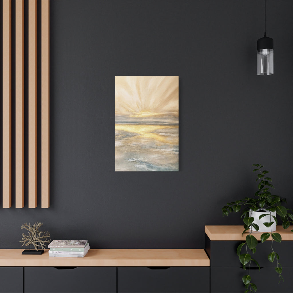 Golden Sunrise Seascape Canvas