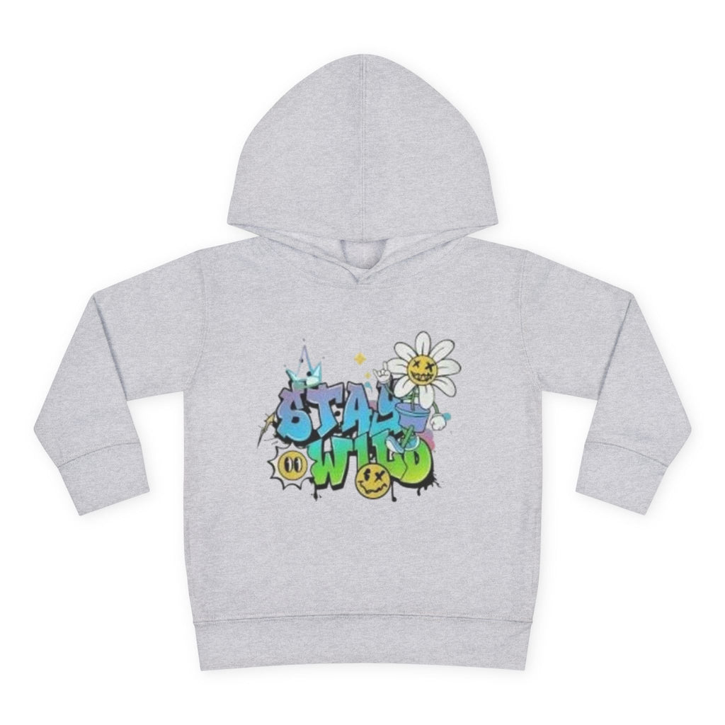 Toddler Hoodie — 'Stay Wild' Graffiti Daisy Pullover