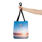 Sunset Beach Tote Bag — Sweet Skies Logo AOP Carryall