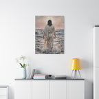 Jesus Walking on Water Matte Canvas Print