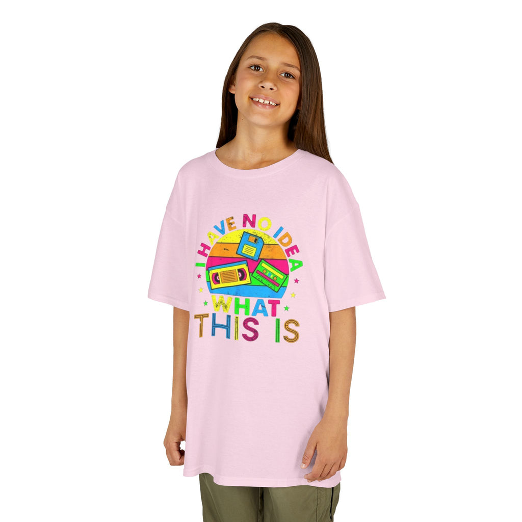 Kids T-Shirt — "I Have No Idea What This Is" Colorful Retro Toy Graphic