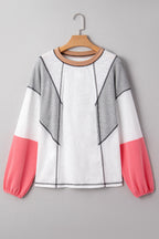 Everlee Patchwork Casual Top