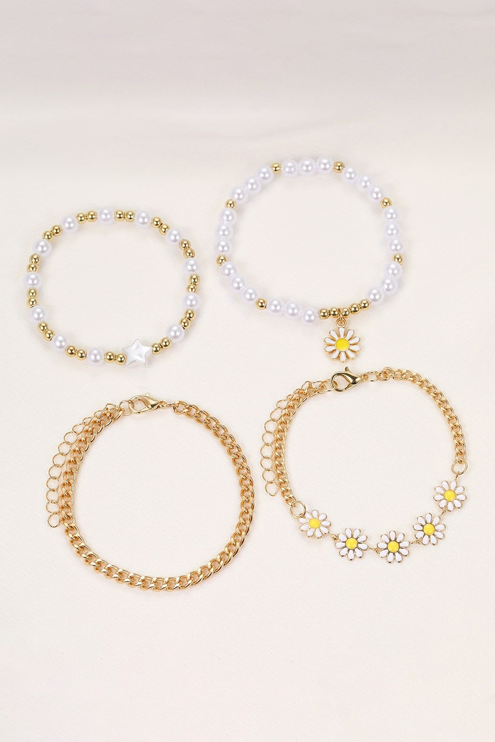 April Beaded Chain Bracelet Set