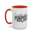 Created with a Purpose Ceramic Mug — Inspirational Ephesians 2:10 Coffee Cup