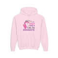 Youth Hoodie - "Cute Smart and a Little Bit Dramatic" Unicorn Pullover