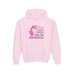 Youth Hoodie - "Cute Smart and a Little Bit Dramatic" Unicorn Pullover