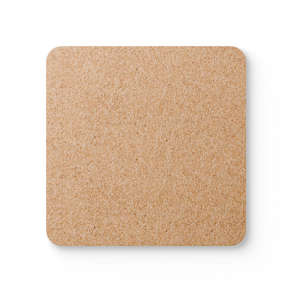 Abstract Pastel Watercolor Cork Coaster Set — Square Drink Coasters