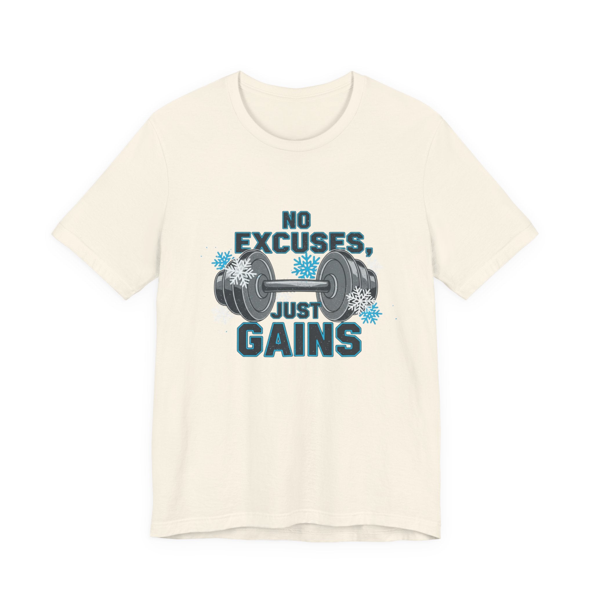 No Excuses Just Gains T-Shirt | winter workout shirt, gym motivation