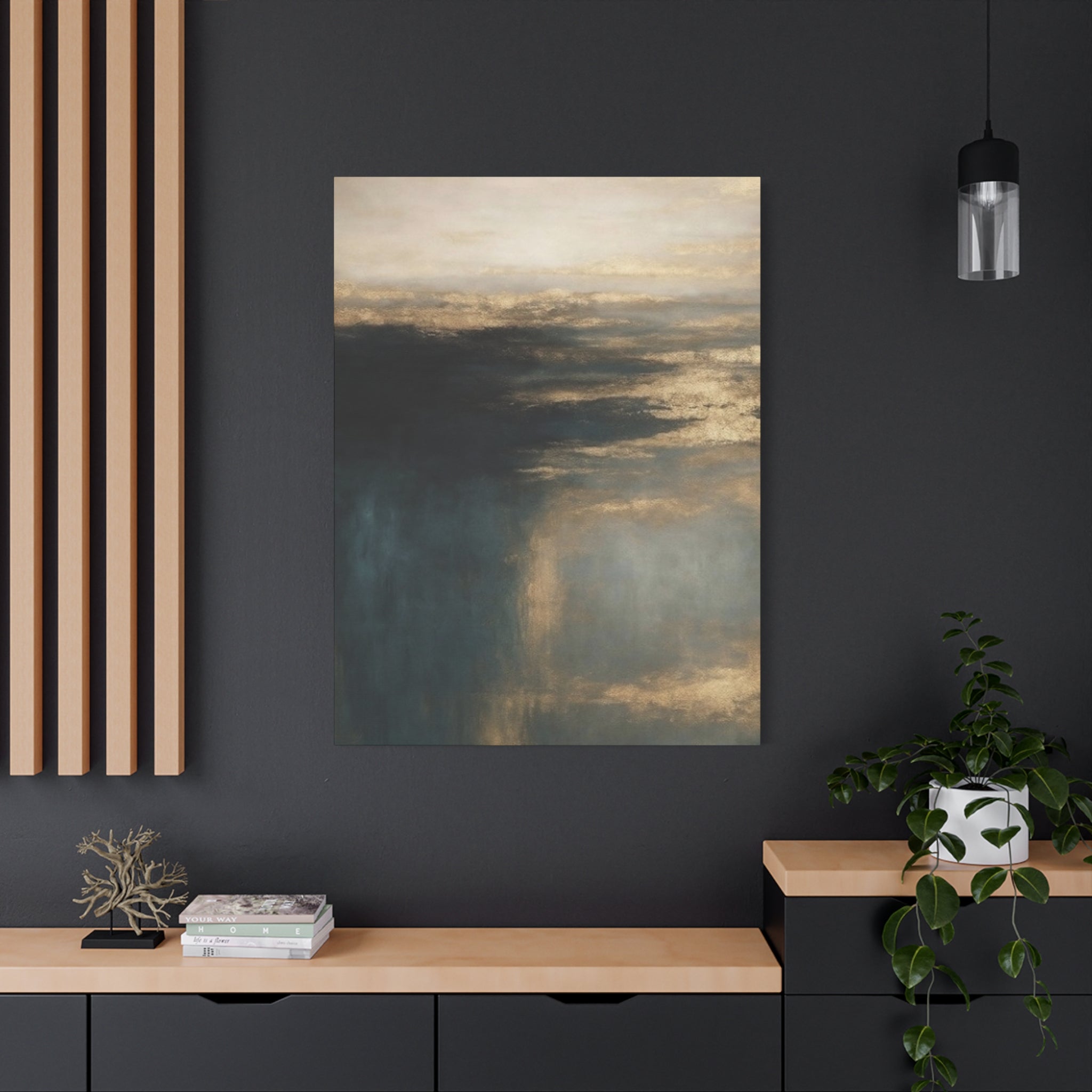 Abstract Stormy Seascape Canvas