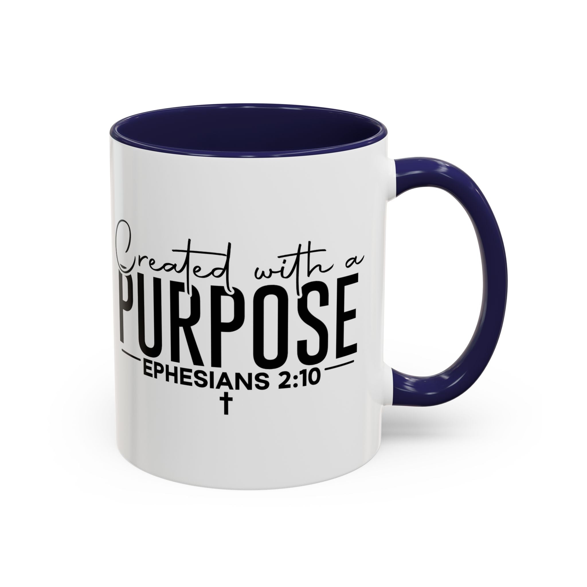 Created with a Purpose Ceramic Mug — Inspirational Ephesians 2:10 Coffee Cup