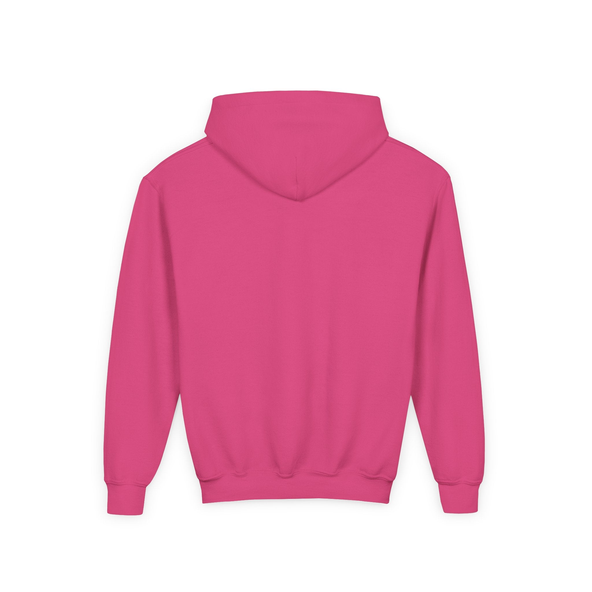 Youth Heart Doodle Hoodie — Pink Valentine Love Graphic Sweatshirt