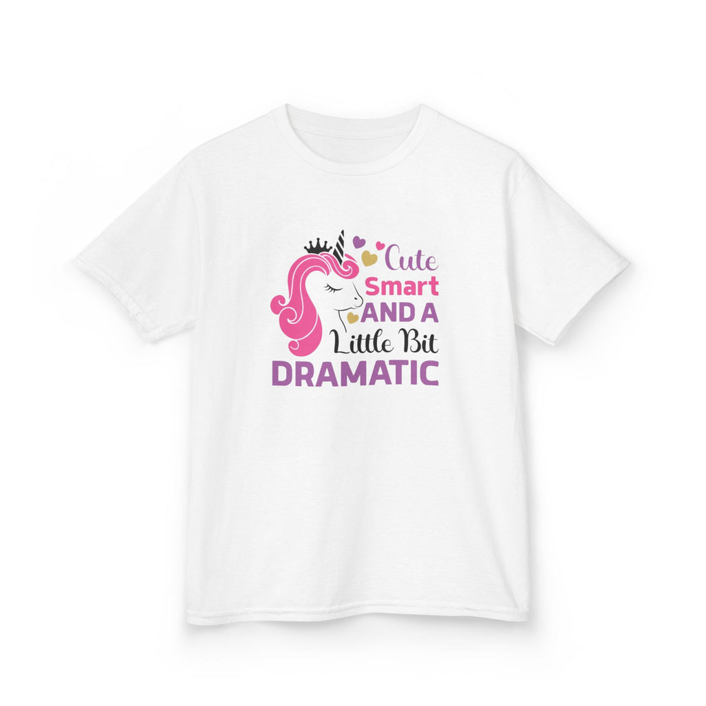 Kids T-Shirt — Cute Smart And A Little Bit Dramatic Unicorn Tee