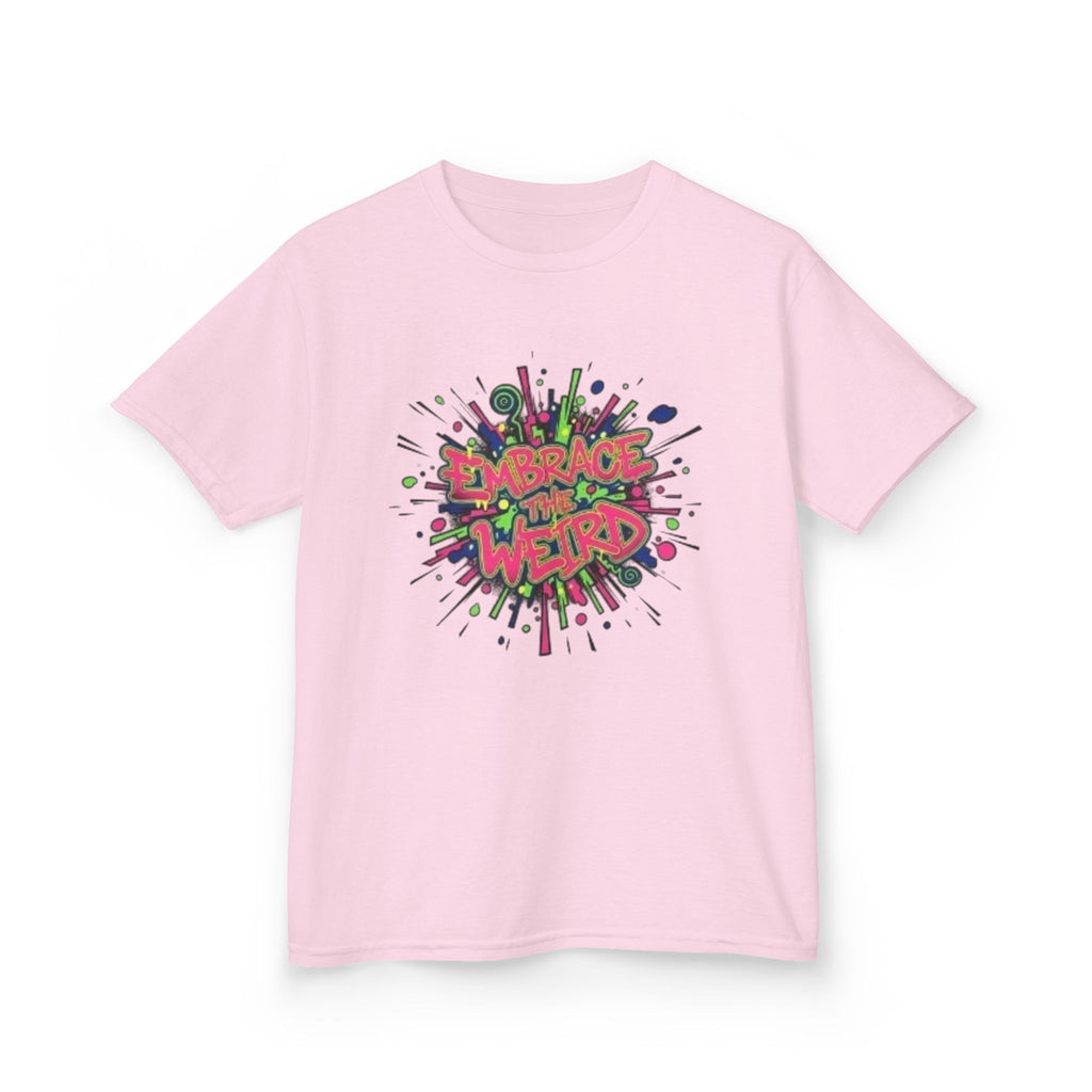 Kids T-Shirt — "Embrace Your Weird" Colorful Splash Graphic