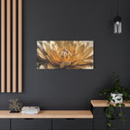 Golden Dahlia Matte Canvas Wall Art — Stretched 1.25"