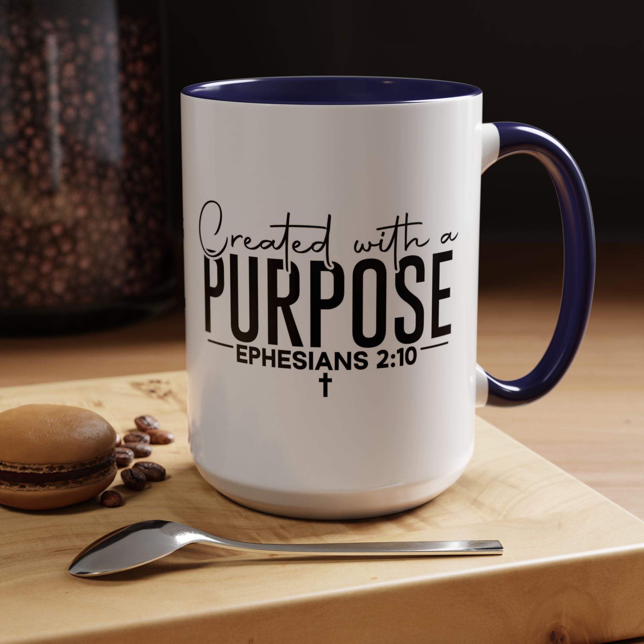 Created with a Purpose Ceramic Mug — Inspirational Ephesians 2:10 Coffee Cup