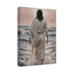 Jesus Walking on Water Matte Canvas Print