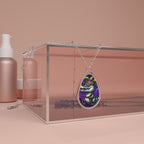 Mardi Gras Alligator Oval Necklace
