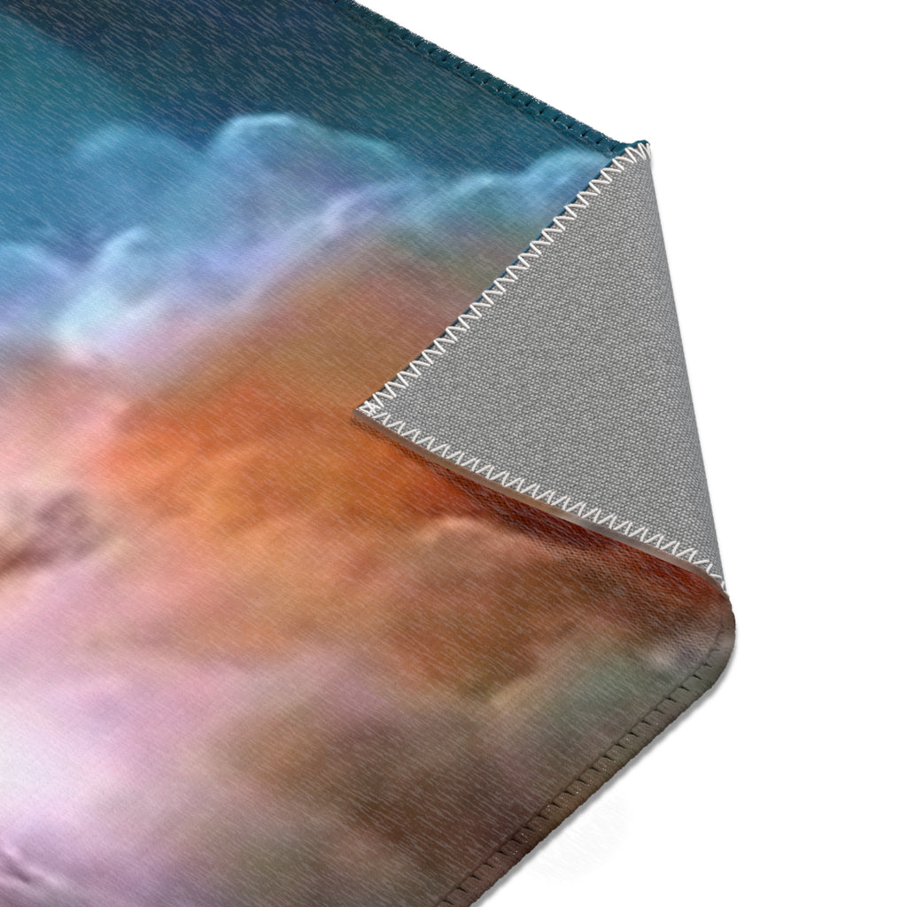 Cosmic Nebula Area Rug — Galactic Cloudscape Floor Accent