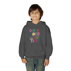 Youth Hoodie — "God Is Good All The Time" Colorful Faith Pullover