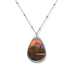 Oval Photo Necklace — Personalized Scenic Pendant Jewelry