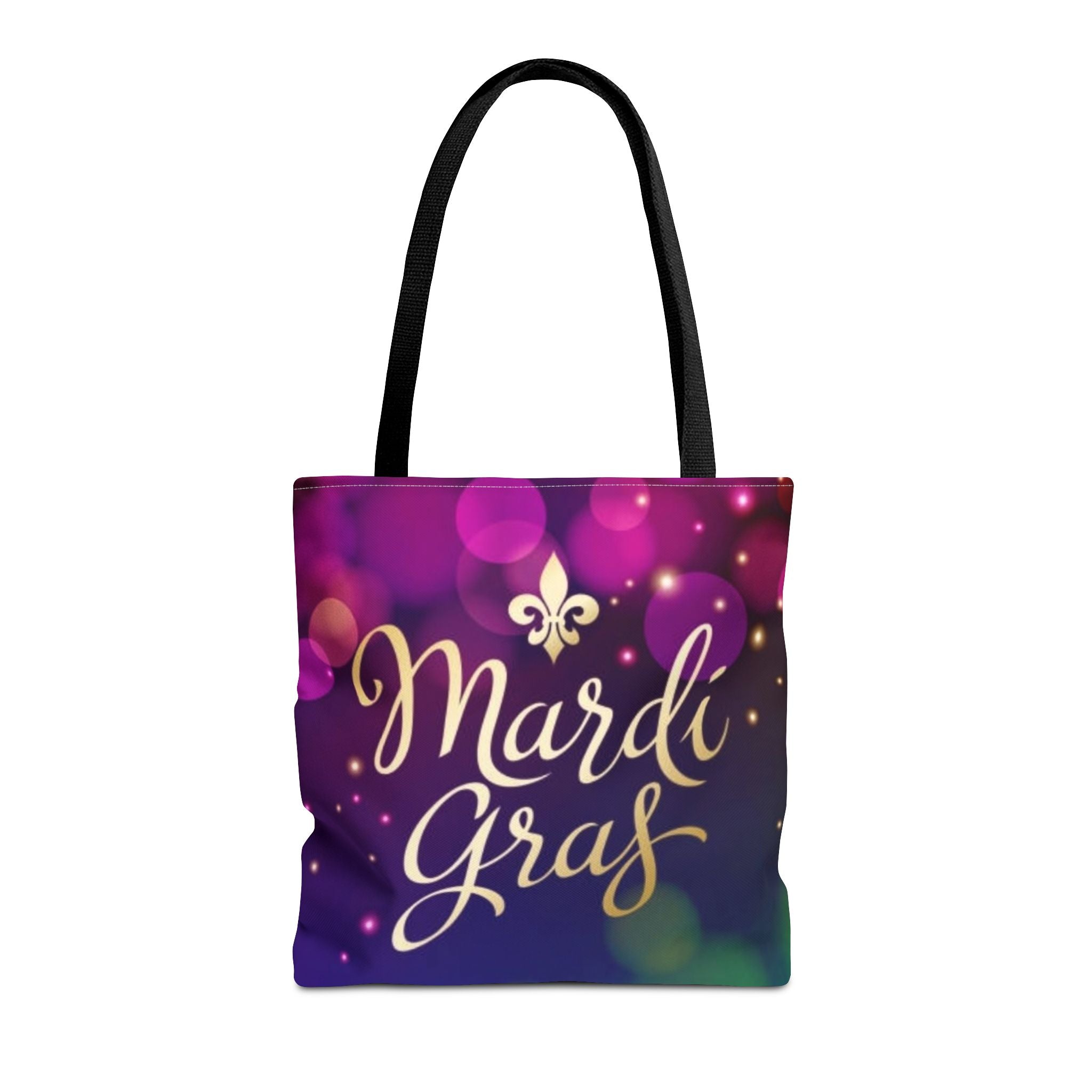 Mardi Gras Tote Bag — Purple Gold Fleur-de-Lis Celebration Tote