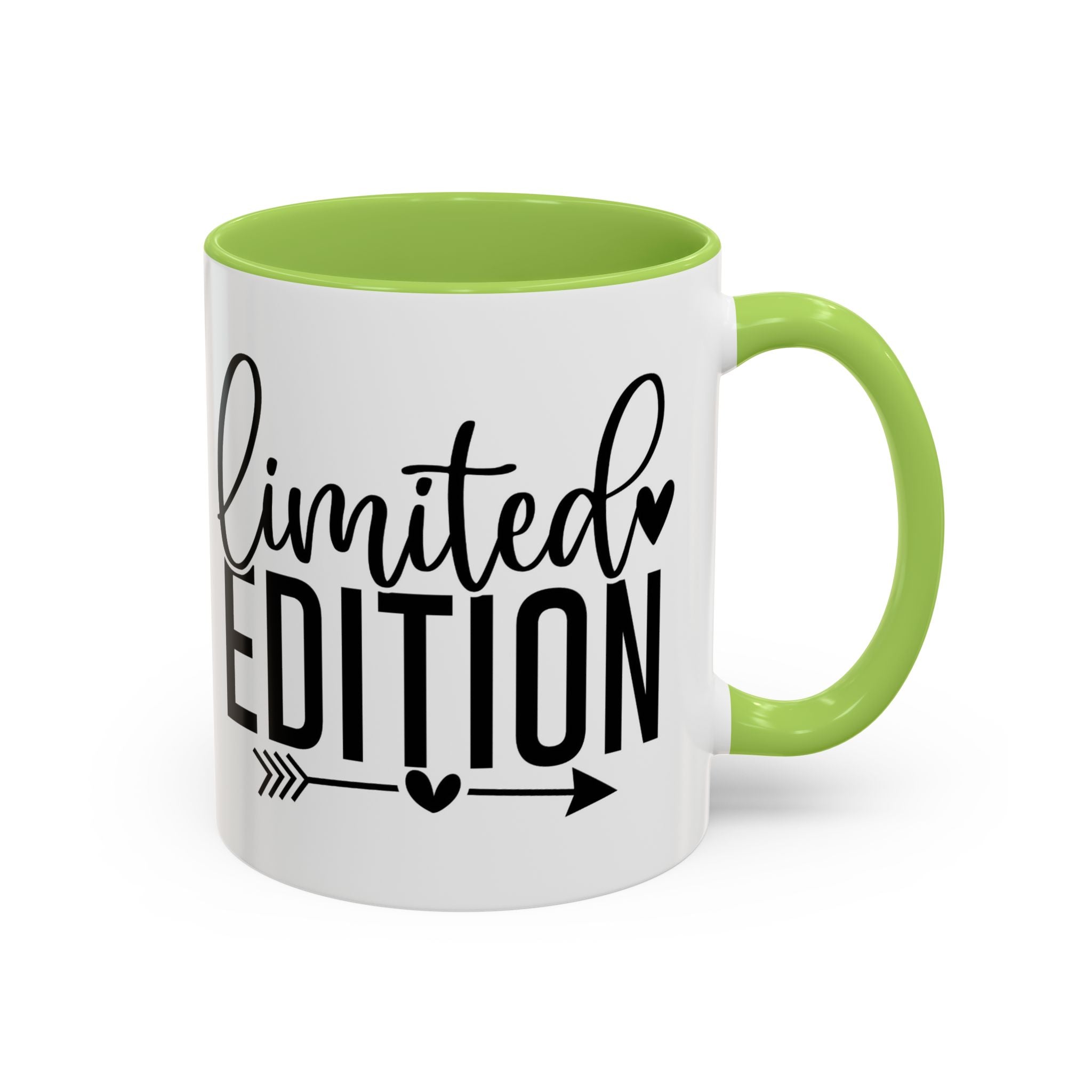 Limited Edition Accent Coffee Mug — Pink Interior, 'Limited Edition' Graphic (11/15oz)