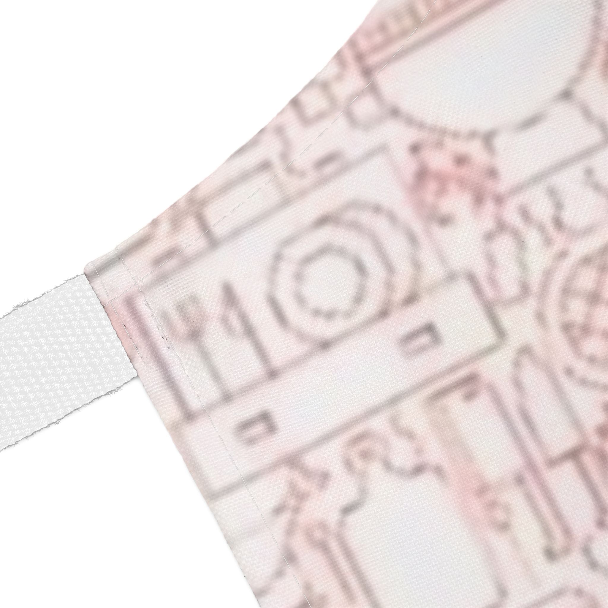 Rose Kitchen Pattern Apron — Floral Cooking Apron with Pink Doodle Design