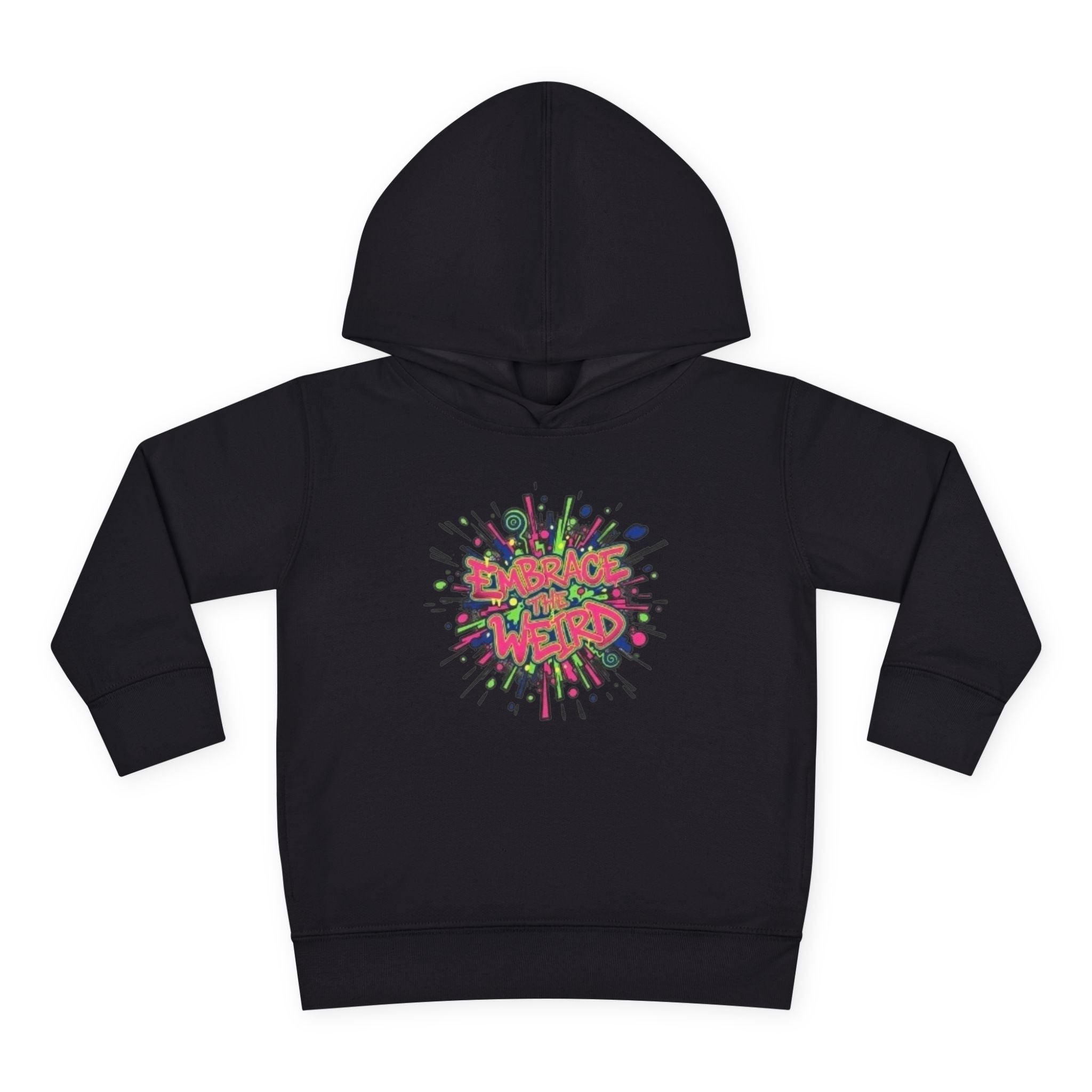 Toddler Hoodie — 'Dance Like a Weird' Colorful Graffiti Pullover
