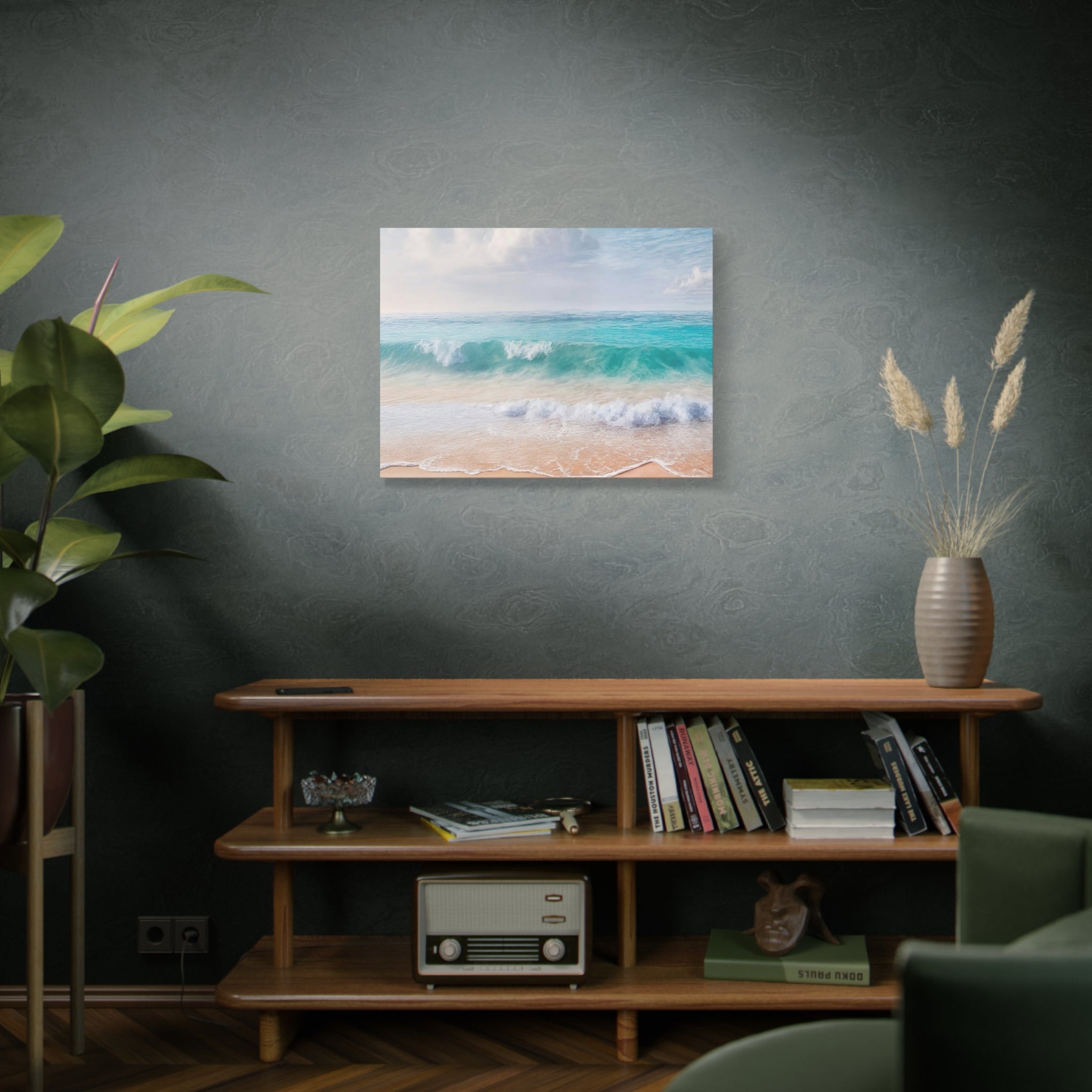 Seaside Waves Matte Canvas Print — Tranquil Beach Wall Art, Stretched 1.25"