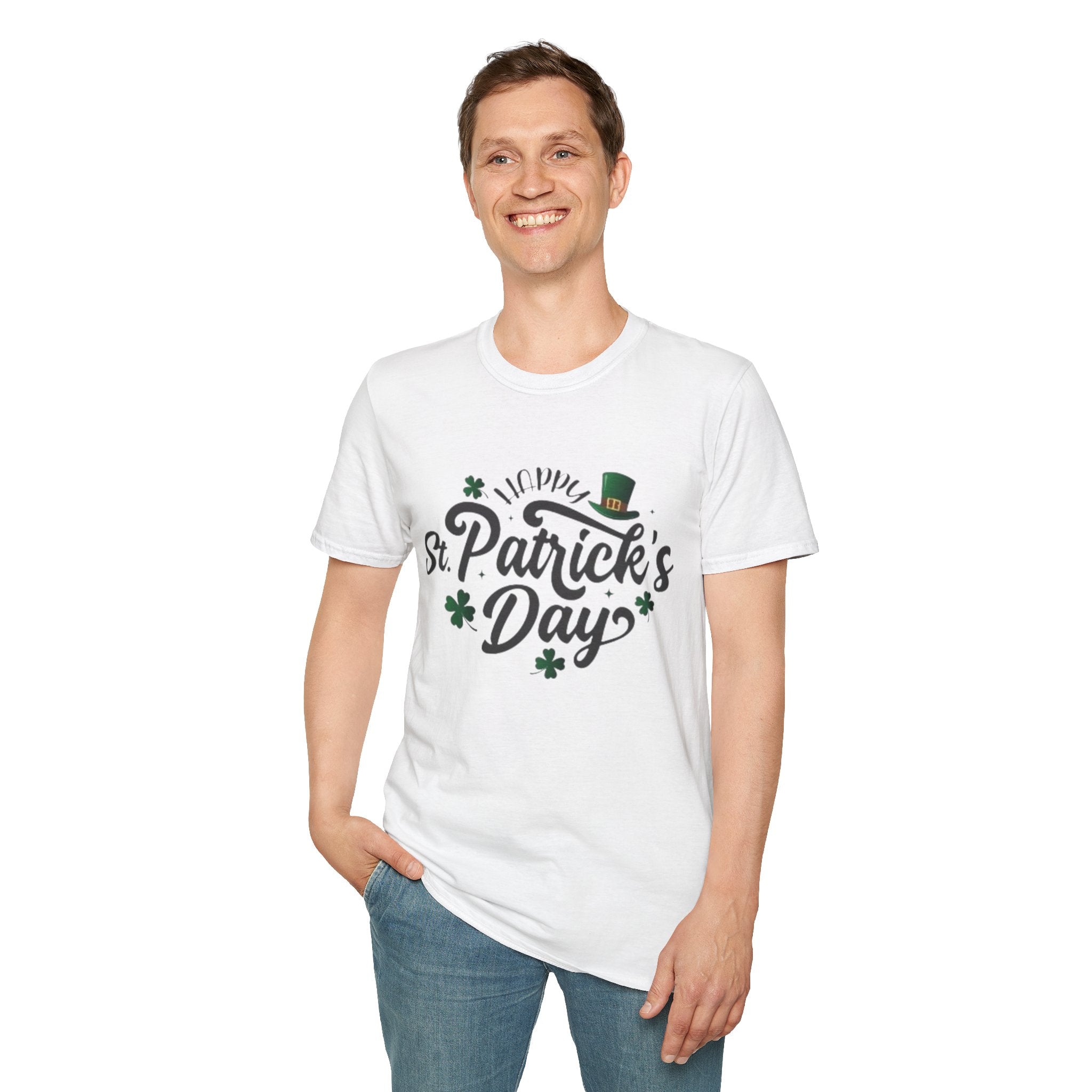 St. Patrick's Day T-Shirt – Lucky Shamrock & Leprechaun Hat Tee
