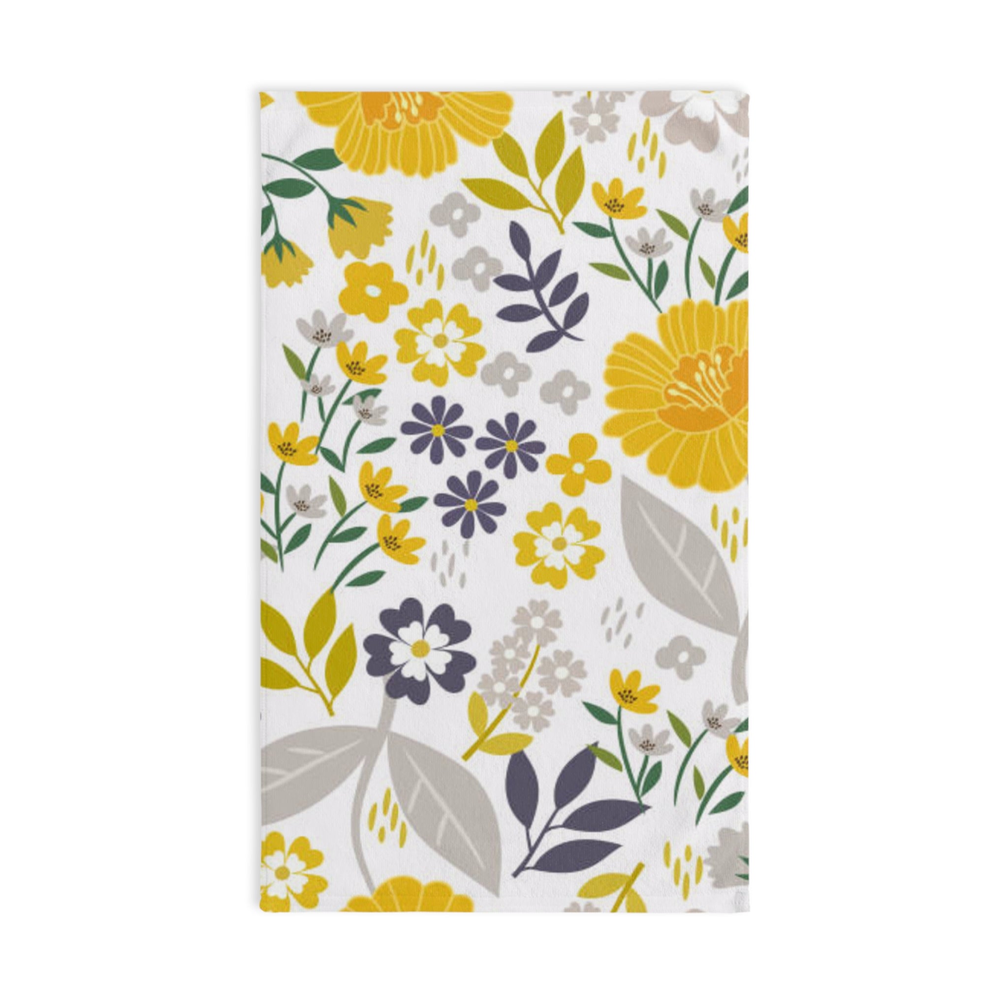 Floral Yellow Garden Hand Towel