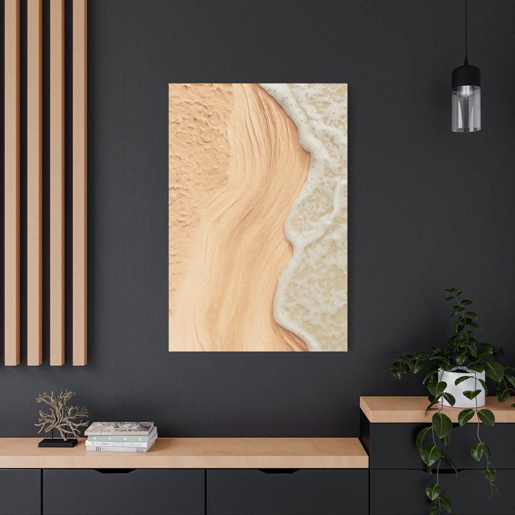 Coastal Beach Canvas Print – Sandy Shoreline Wall Art