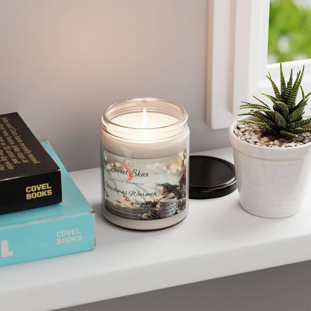 Christmas Warmth Scented Soy Candle – 9oz Holiday Aromatherapy Jar