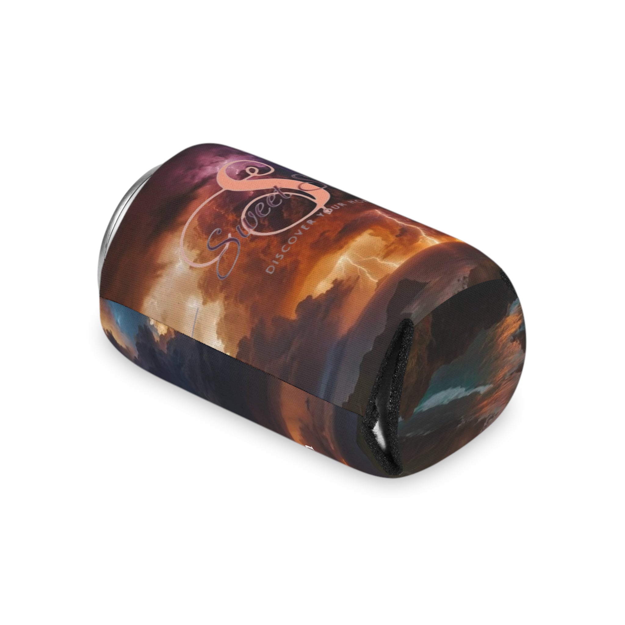 Sweet Skies Stormscape Can Cooler – Scenic Lightning Beach Beverage Insulator