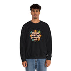 Crewneck Sweatshirt — "Maybe Later, But Probably Not" Retro Floral Graphic