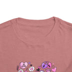 Toddler Tee — Pink Heart Doodle Design (Love, Kisses & Cute Icons)