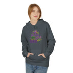 Mardi Gras Mask Hoodie — Purple Green Gold Carnival Pullover