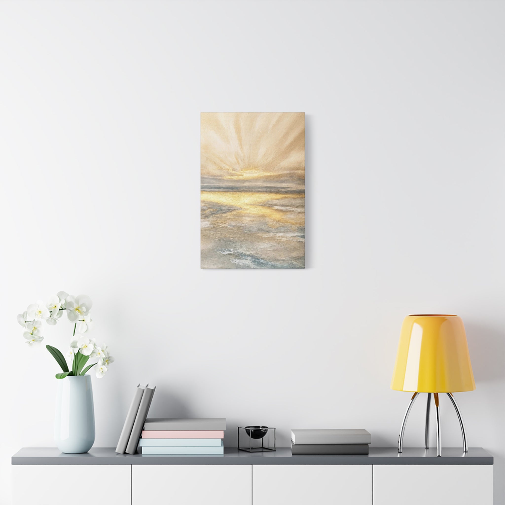 Golden Sunrise Seascape Canvas