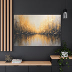 Abstract Gold Landscape Canvas Wall Art — Matte Stretched 1.25"
