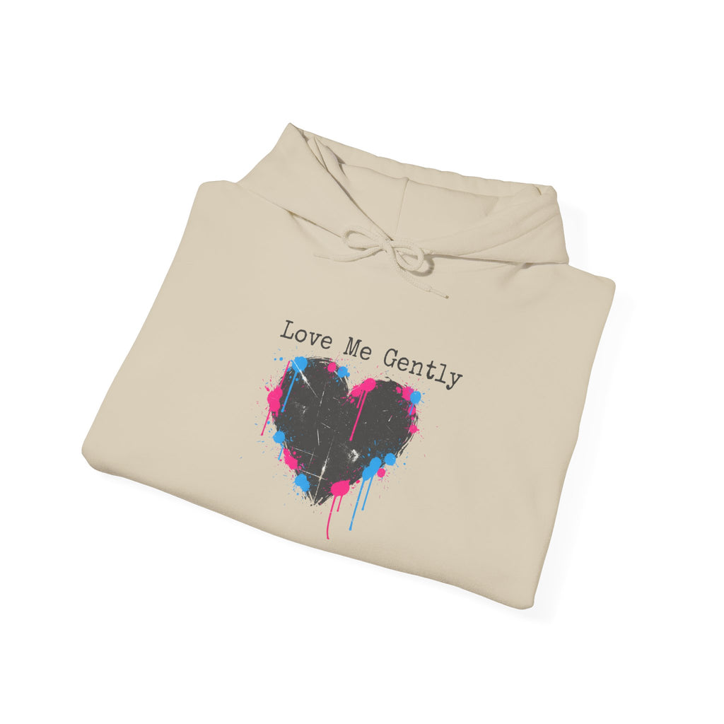 Distressed Drip Heart Hoodie | Soft Grunge Hearts, punk heart design