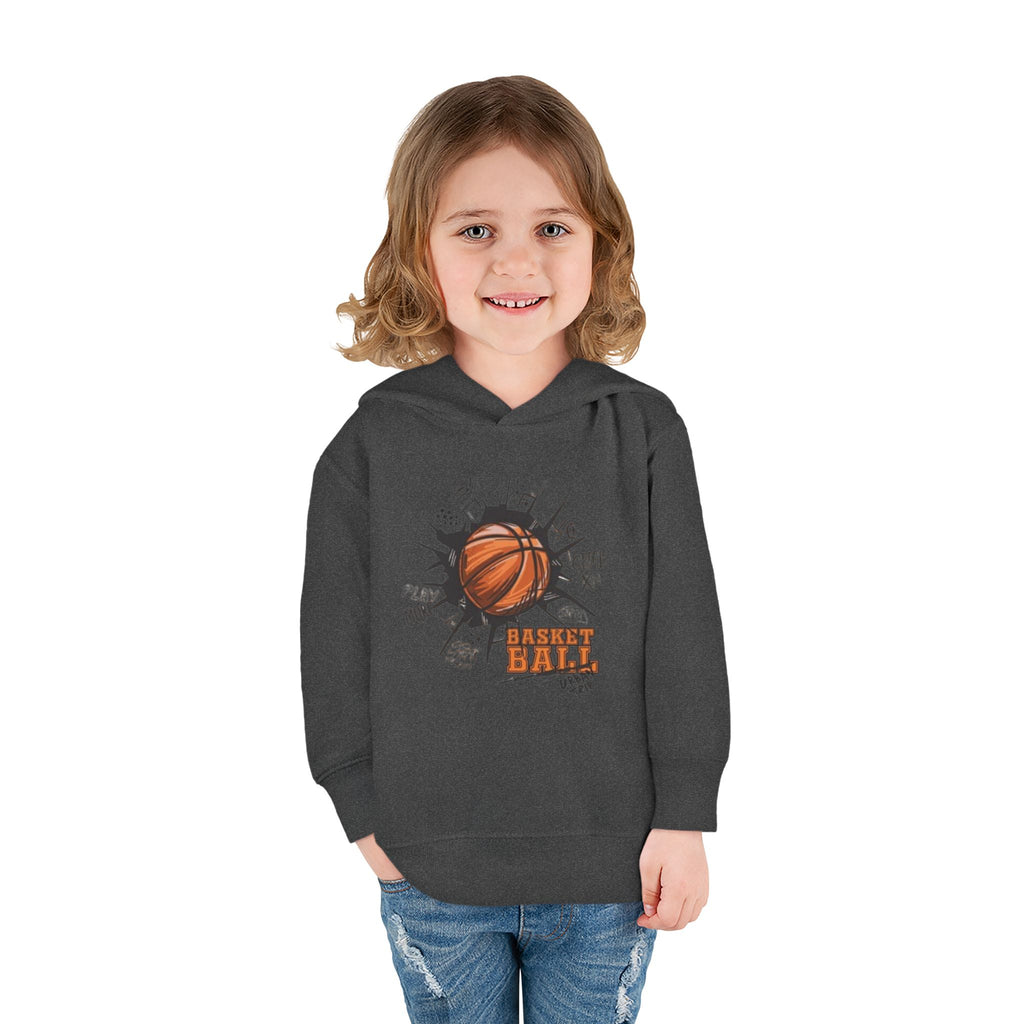 Toddler Basketball Hoodie – 'Ball' Graphic Pullover for Kids